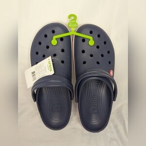 NWT Crocs Navy Crocband Clog Sandals Men's Size 12